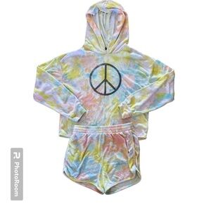 Art Class Hoodie Tie Dye Lounge Set Girls Large (10-12)